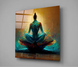 Meditation Glass Wall Art || Designer Collection | Insigne Art Design