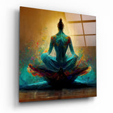 Meditation Glass Wall Art || Designer Collection | Insigne Art Design