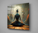 Meditation Glass Wall Art || Designer Collection | Insigne Art Design