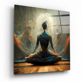 Meditation Glass Wall Art || Designer Collection | Insigne Art Design