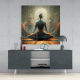 Meditation Glass Wall Art || Designer Collection | Insigne Art Design