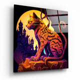 Ancient Cat Glass Wall Art || Designers Collection | Insigne Art Design