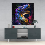 Dragon's Roar Glass Wall Art || Designers Collection | Insigne Art Design