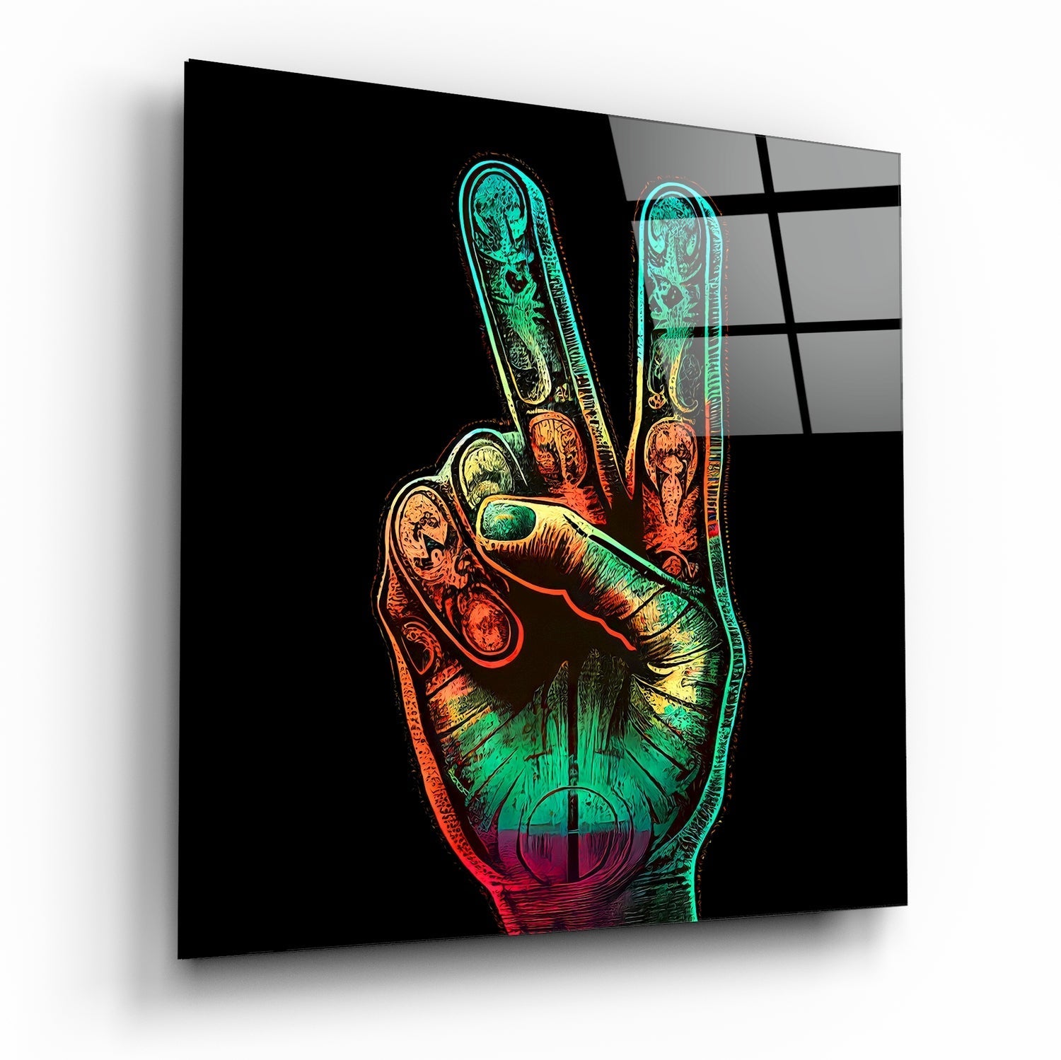Peace Glass Wall Art || Designer Collection | Insigne Art Design