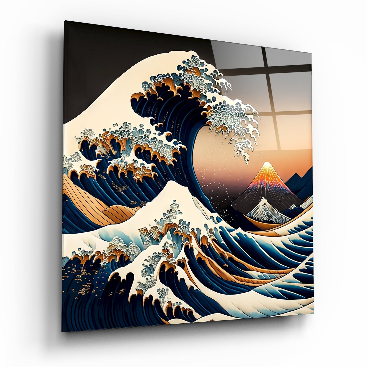 Waves Glass Wall Art || Designer Collection | Insigne Art Design