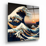 Waves Glass Wall Art || Designer Collection | Insigne Art Design