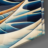 Waves Glass Wall Art || Designer Collection | Insigne Art Design