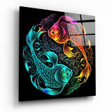 Ying and Yang Glass Wall Art || Designer Collection | Insigne Art Design