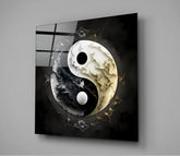 Ying and Yang Glass Wall Art || Designer Collection | Insigne Art Design