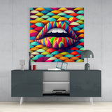 Lips Glass Wall Art || Designer Collection | Insigne Art Design