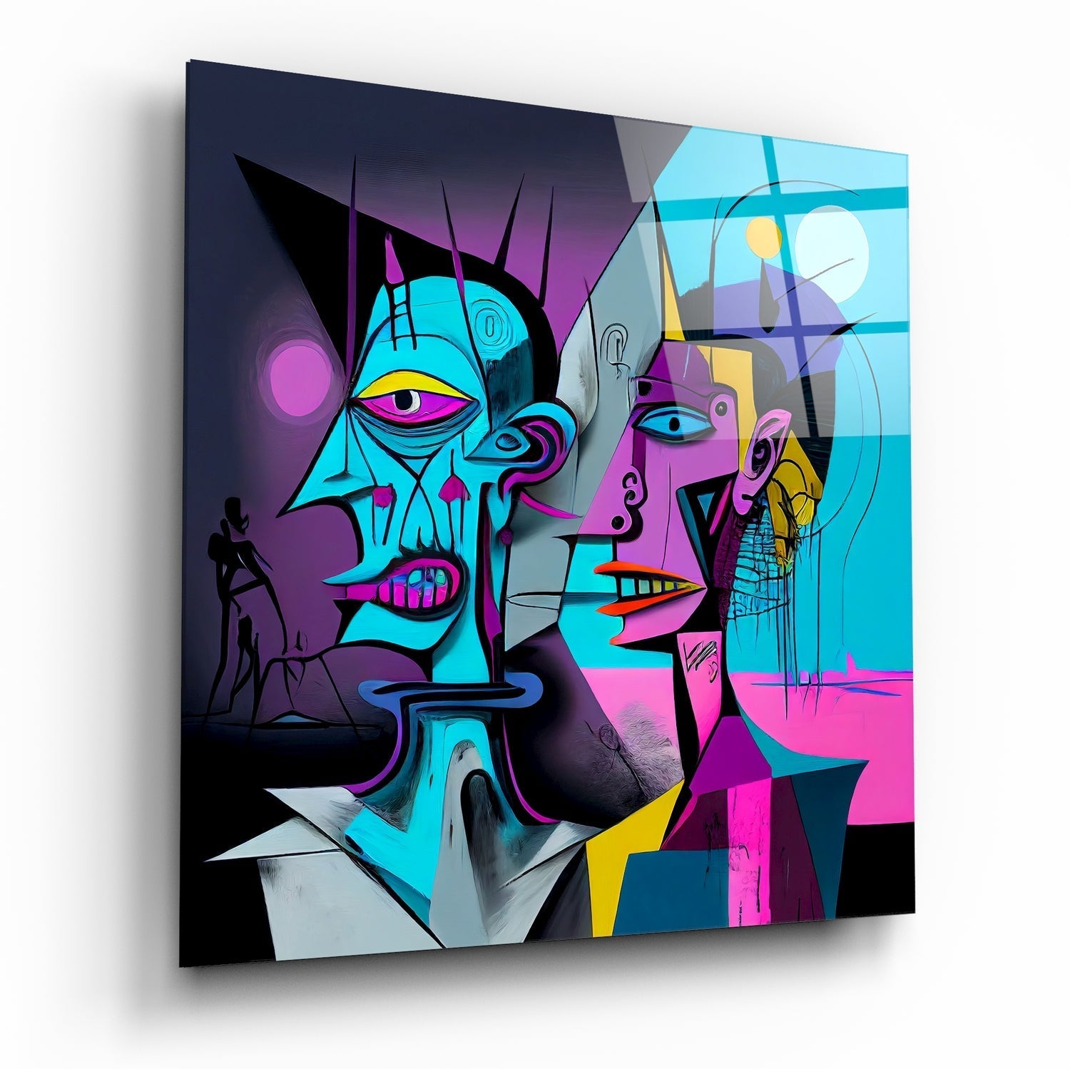 Picasso's Mind Glass Wall Art || Designer Collection | Insigne Art Design