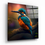 Kingfisher Glass Wall Art || Designer Collection | Insigne Art Design