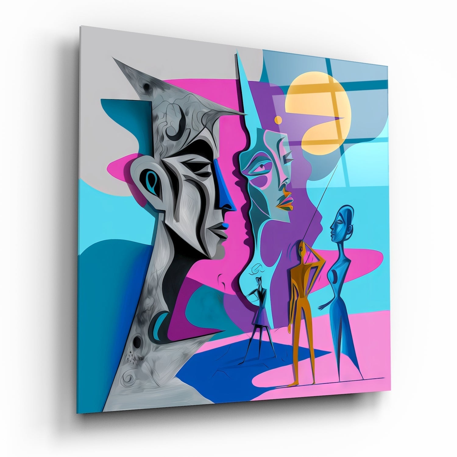 Picasso's Mind Glass Wall Art || Designer Collection | Insigne Art Design