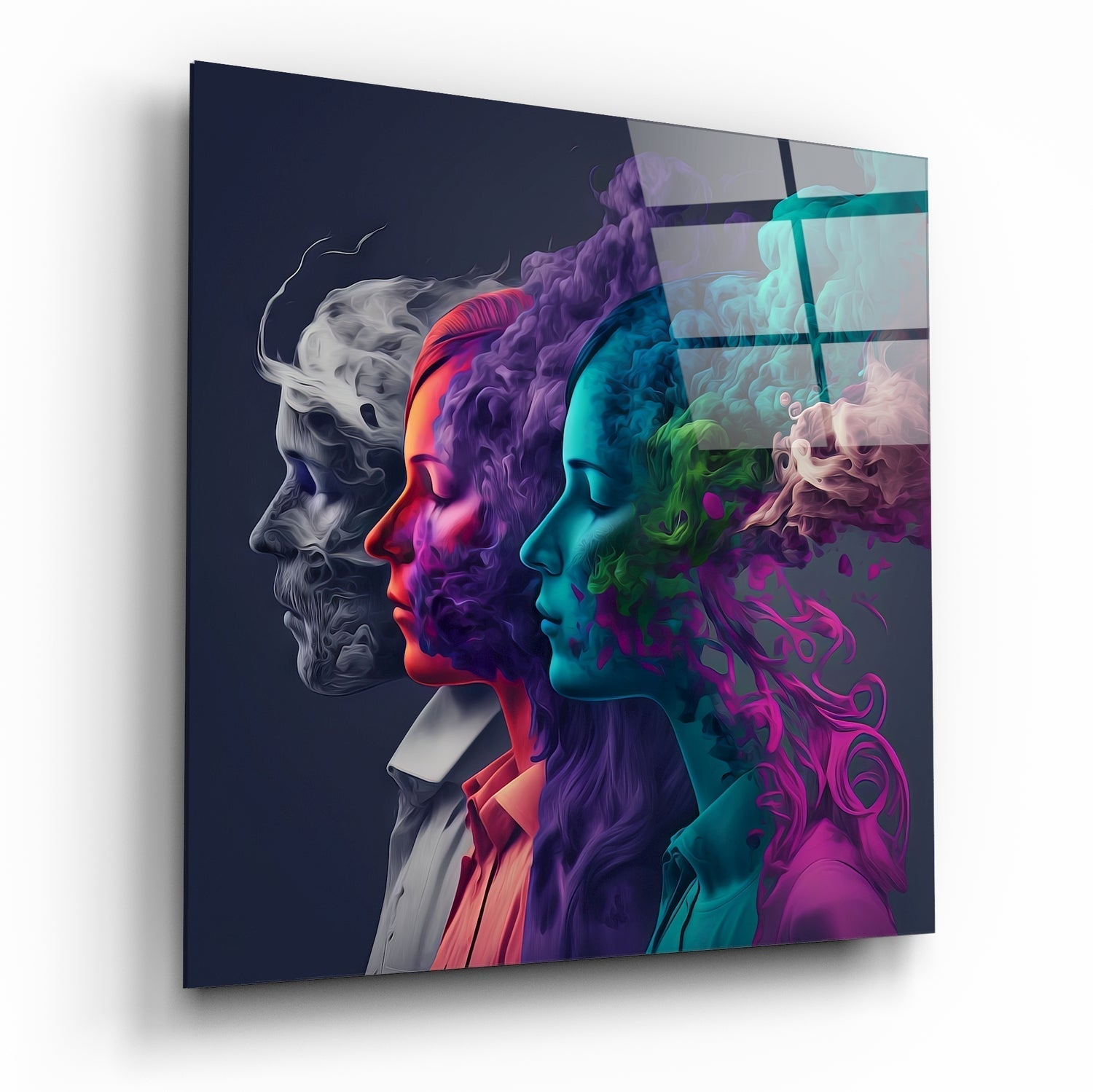 Smoked Thoughts Glass Wall Art || Designer Collection | Insigne Art Design