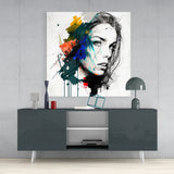Woman Glass Wall Art || Designer Collection | Insigne Art Design