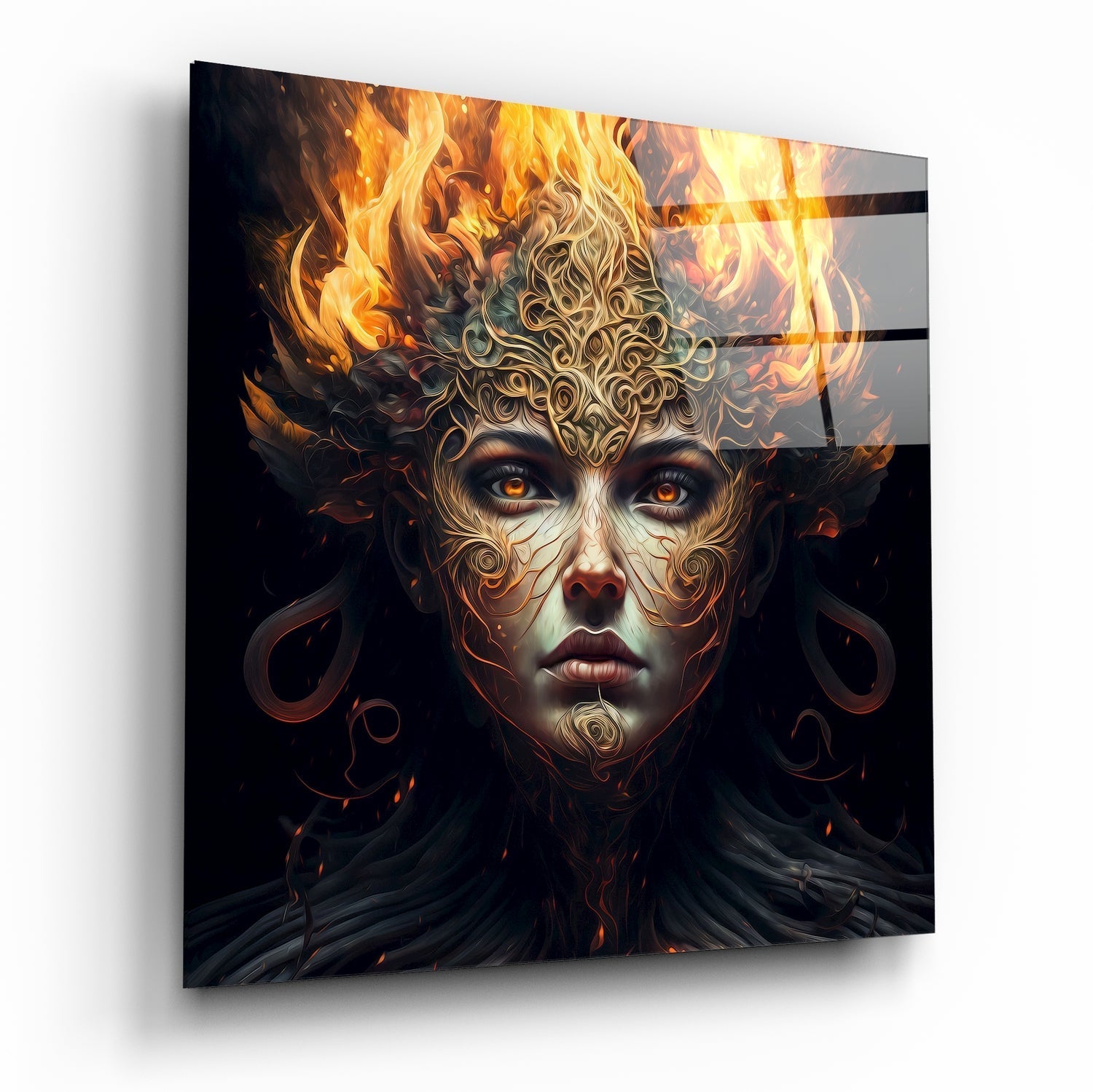 The Wrath of the Woman Glass Wall Art || Designer Collection | Insigne Art Design