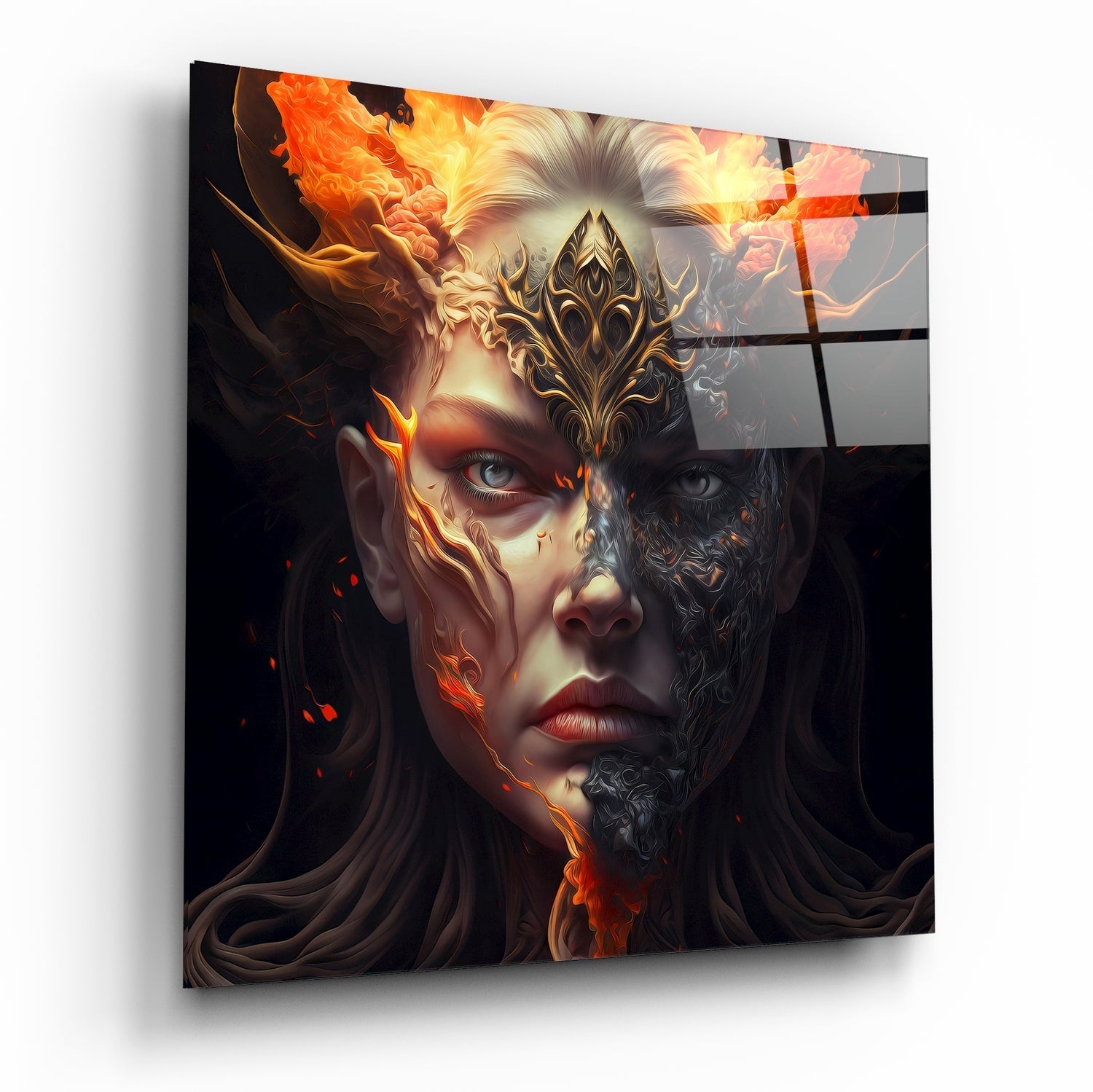 The Wrath of the Woman Glass Wall Art || Designer Collection | Insigne Art Design