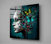 Butterfly Thoughts Glass Wall Art || Designers Collection | Insigne Art Design