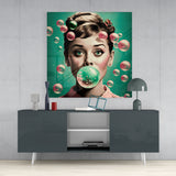 Audrey Hepburn Glass Wall Art || Designers Collection | Insigne Art Design