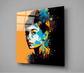 Audrey Hepburn Glass Wall Art || Designers Collection | Insigne Art Design