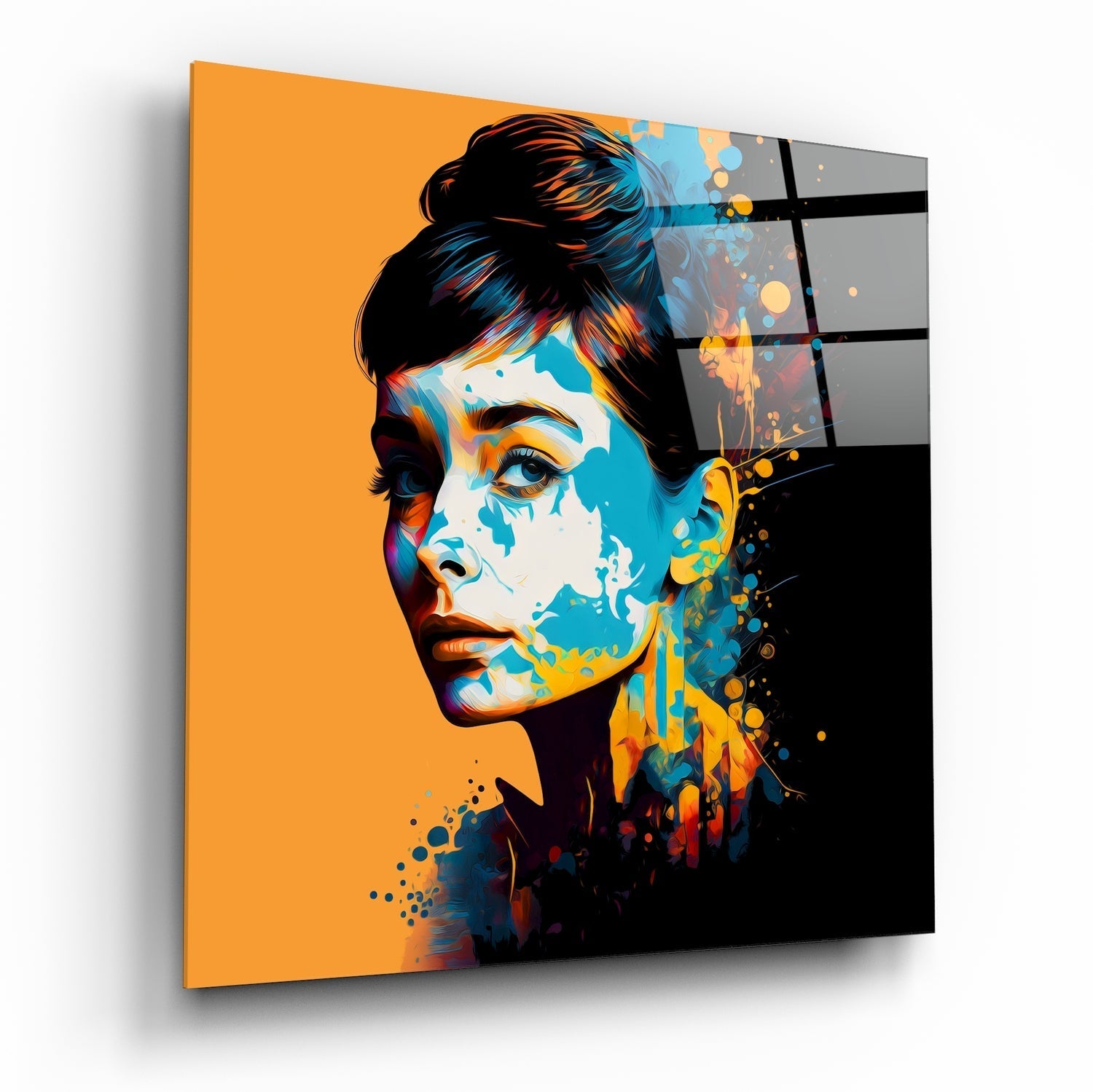 Audrey Hepburn Glass Wall Art || Designers Collection | Insigne Art Design