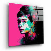 Audrey Hepburn Glass Wall Art || Designers Collection | Insigne Art Design
