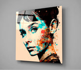 Audrey Hepburn Glass Wall Art || Designers Collection | Insigne Art Design