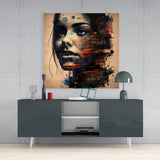 Woman Glass Wall Art || Designer Collection