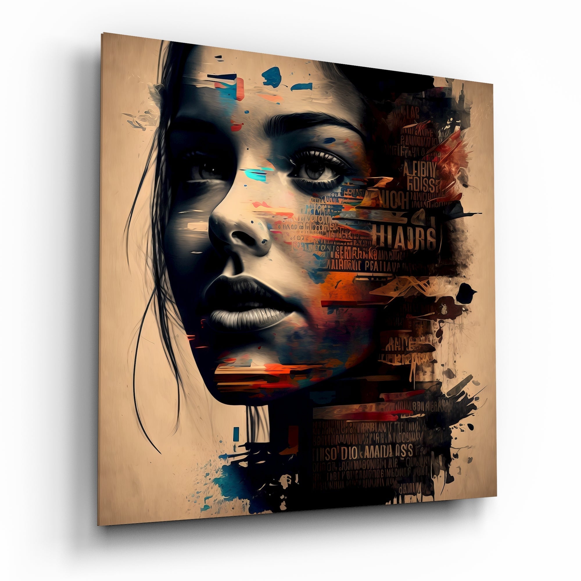 Woman Glass Wall Art || Designer Collection