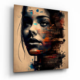 Woman Glass Wall Art || Designer Collection