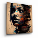 Woman Glass Wall Art || Designer Collection