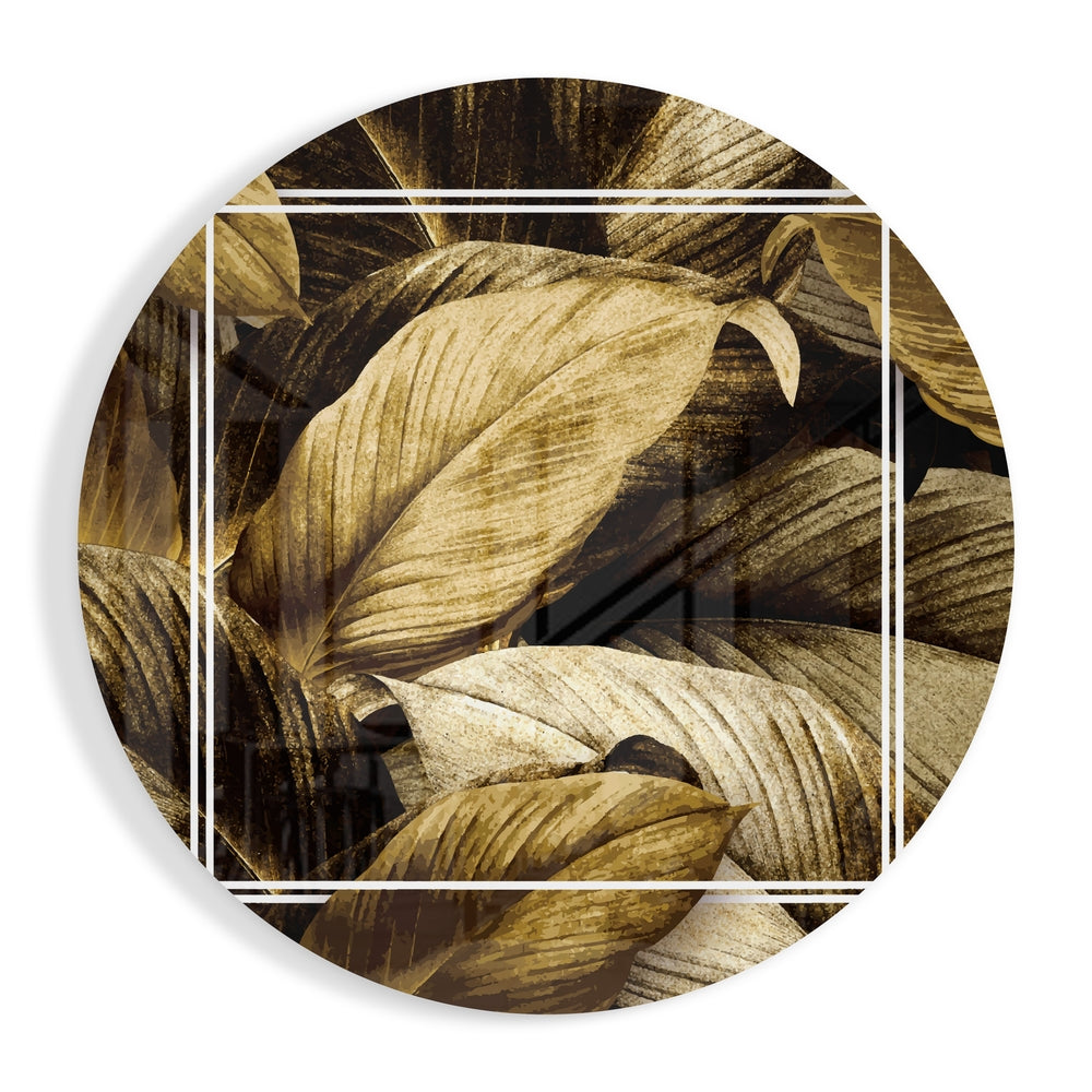 Leaf Glass Wall Art