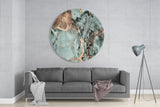 Turquoise Marble Glass Wall Art