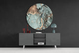 Turquoise Marble Glass Wall Art