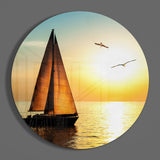 Sailboat Glass Wall Art