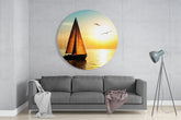 Sailboat Glass Wall Art