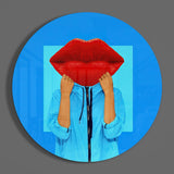 Lip Head Glass Wall Art