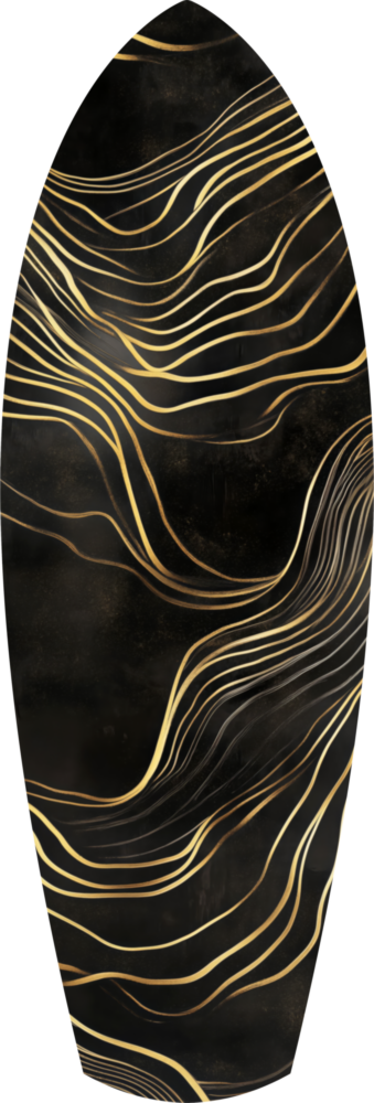 Golden Waves Glass Wall Art