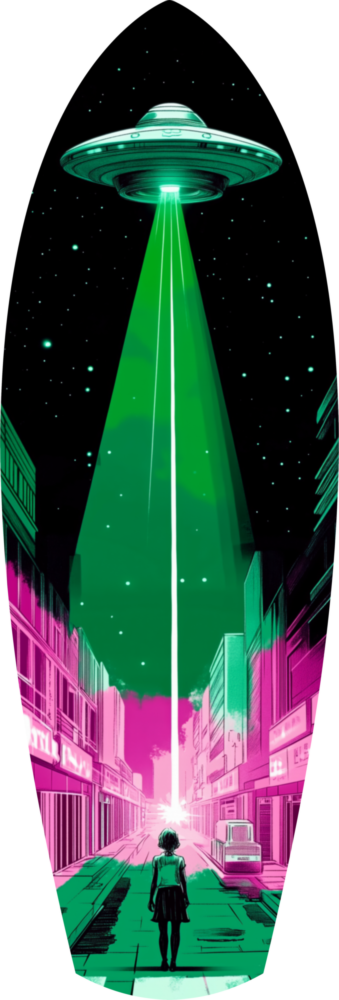 Alien Invade Glass Wall Art