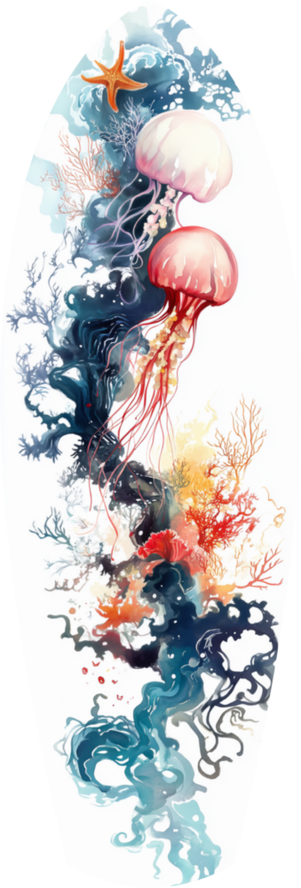 JellyFish Glass Wall Art