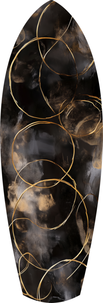 Golden Circles Glass Wall Art