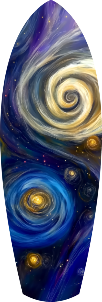 Kinetic Cosmos Glass Wall Art