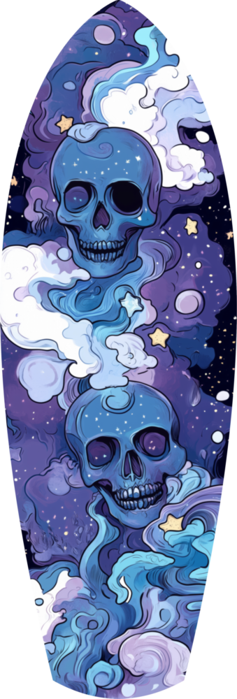 Midnight Skull Nocturnal Shadows Glass Wall Art