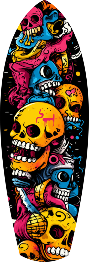 Street Soul Graffiti Skulls Glass Wall Art