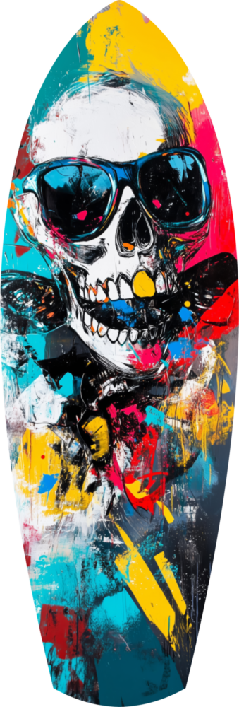Street Soul Graffiti Skulls Glass Wall Art
