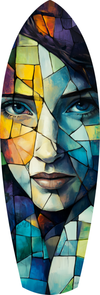 Fragmented Beauty Glass Wall Art