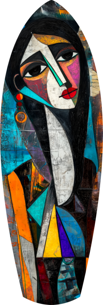 Cubist Muse Glass Wall Art