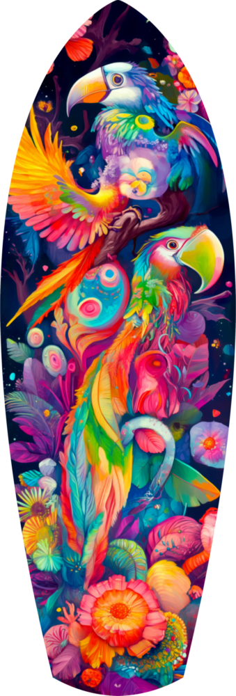 Tropical Symphony Glass Wall Art