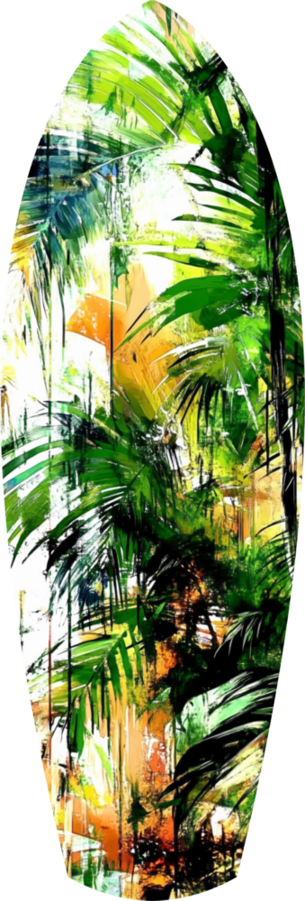 Tropical Forest Glass Wall Art