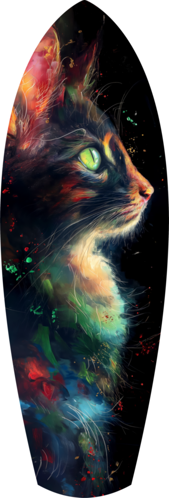 Celestial Cat Glass Wall Art